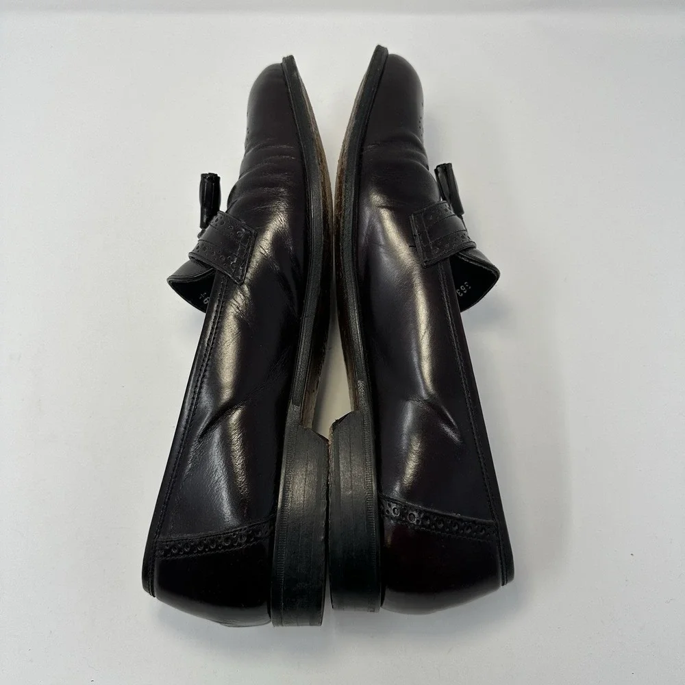 DUCCIO PAPINI Men 9.5 M Burgundy Tassel Loafer‎ Shoe's Handmade in Italy